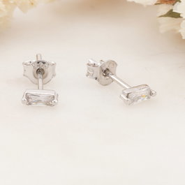 Heliophilia Silver Pendientes de Plata de Ley 925 5,5 x 2 mm